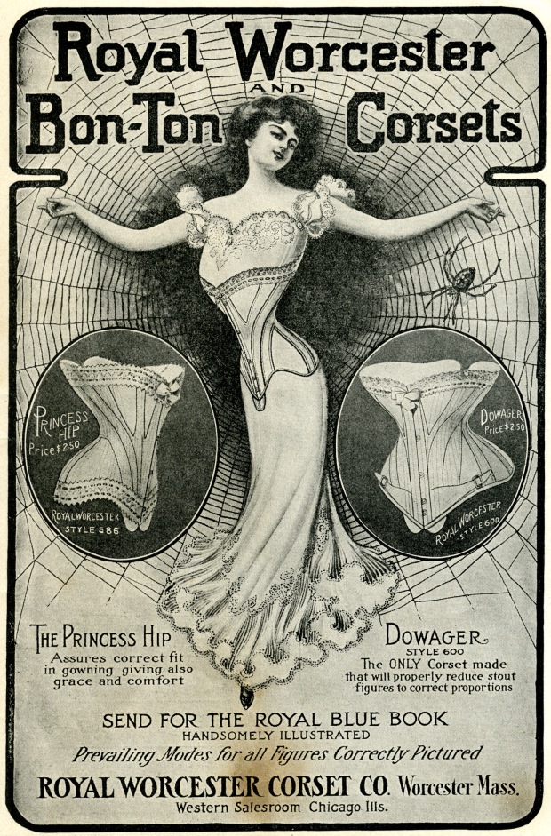 1900-1910) CORSET ADVERTISEMENT: ROYAL WORCESTER & BON TON CORSETS