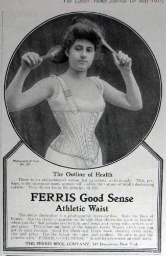 Ferris Bros corset advert 1903-good sense athletic waist Ferris